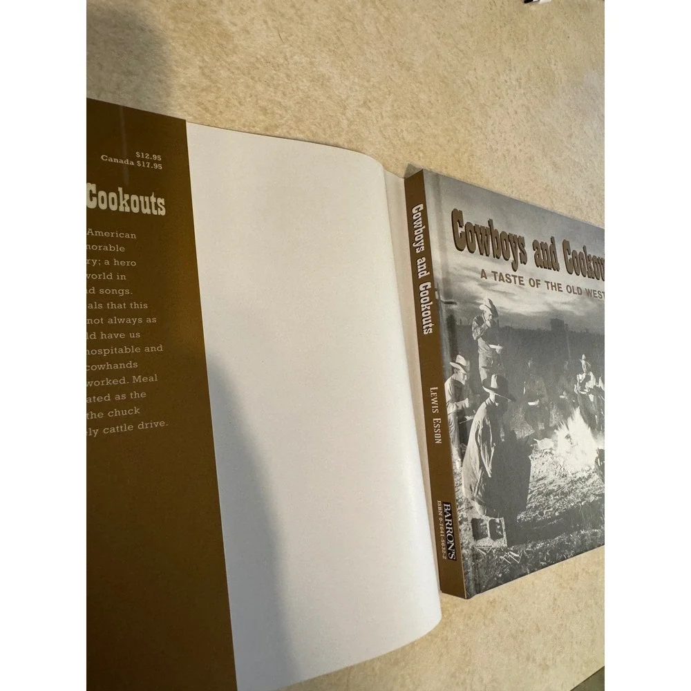 Cowboy Cookbook Tracy Hopkins Hardcover 2003 First Edition Western Recipes